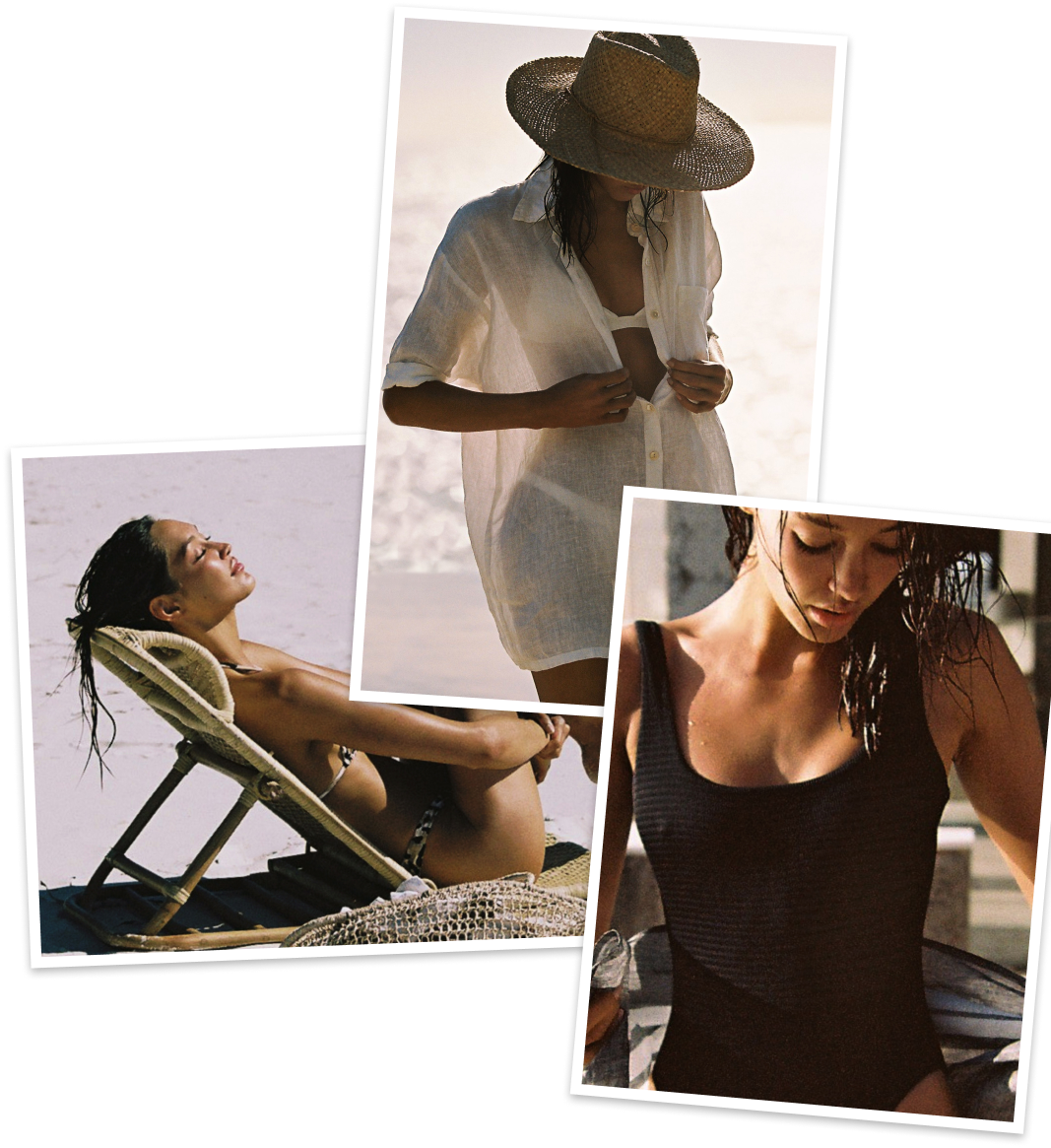 Photographs of women wearing swimwear from The Beverly Hills Bikini Shop.
